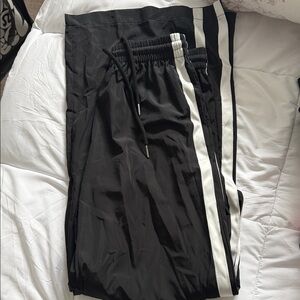 Edikted Black and White Track Pants